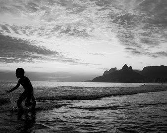 Brazil, Rio de Janeiro, Ipanema Beach, ocean, Brazil print, Brazil photography, large wall art print, professional photo #010