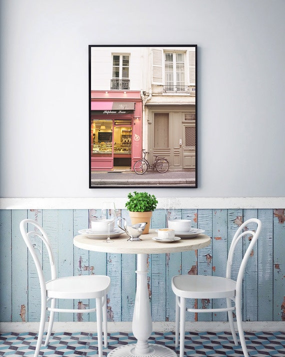 France, Paris, Bakery, Pink Shop, Paris Photography, Vintage