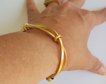 Gold Bracelets for Women Unique, Gold Cuff Bracelet, Torque Cuff Bracelet, Antique Silver Bangle Bracelet, Rustic Copper Bracelet,