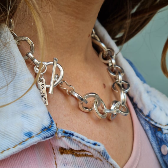 Statement Chain Necklace, Silvet Statement Link Chain