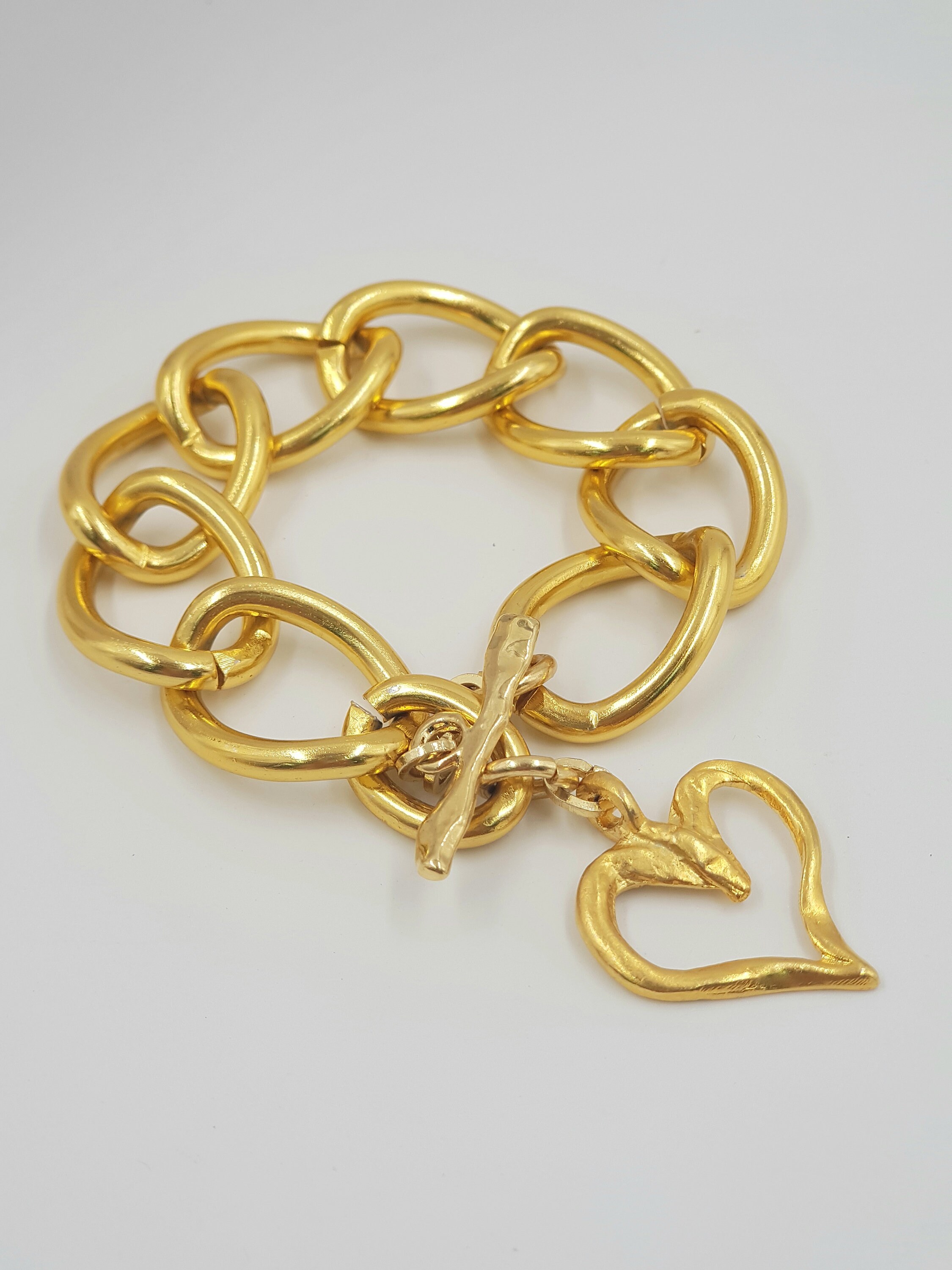 ブレスレット LANARCHIVE Bold Chain Tangs Bracelet Bold Gold Women Chain Bracelet, Thick Chain Bracelet, Gold