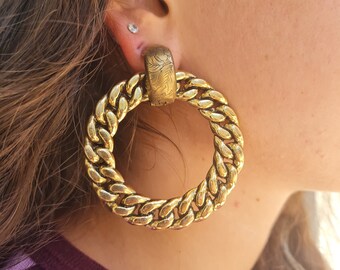 Boucles D'oreilles à Clip Moans Couture - Pierres Multicolores Surdimensionnées - Neuf Sans Emballage