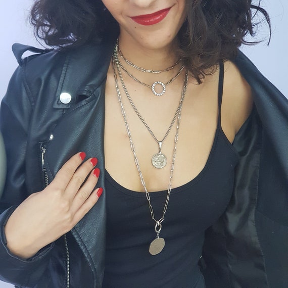 Antique layered necklace best sale