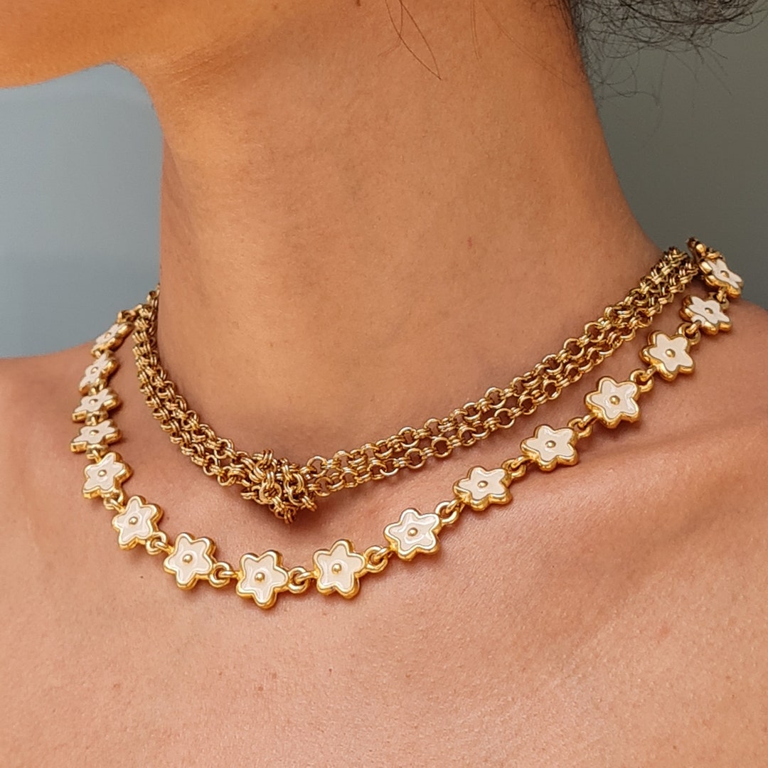 Wunderschne Gold Kette Frauen Fotos
