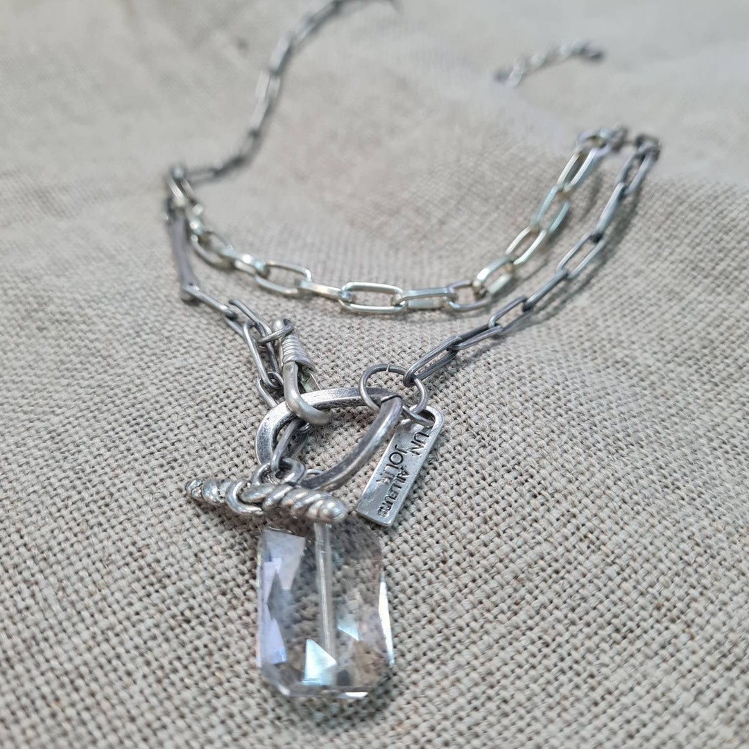 Chunky Silver Necklace, Silver Chains Rockey Choker, Chunky Chain