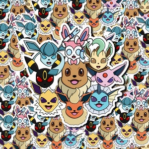 Eeveelution Circle Sticker