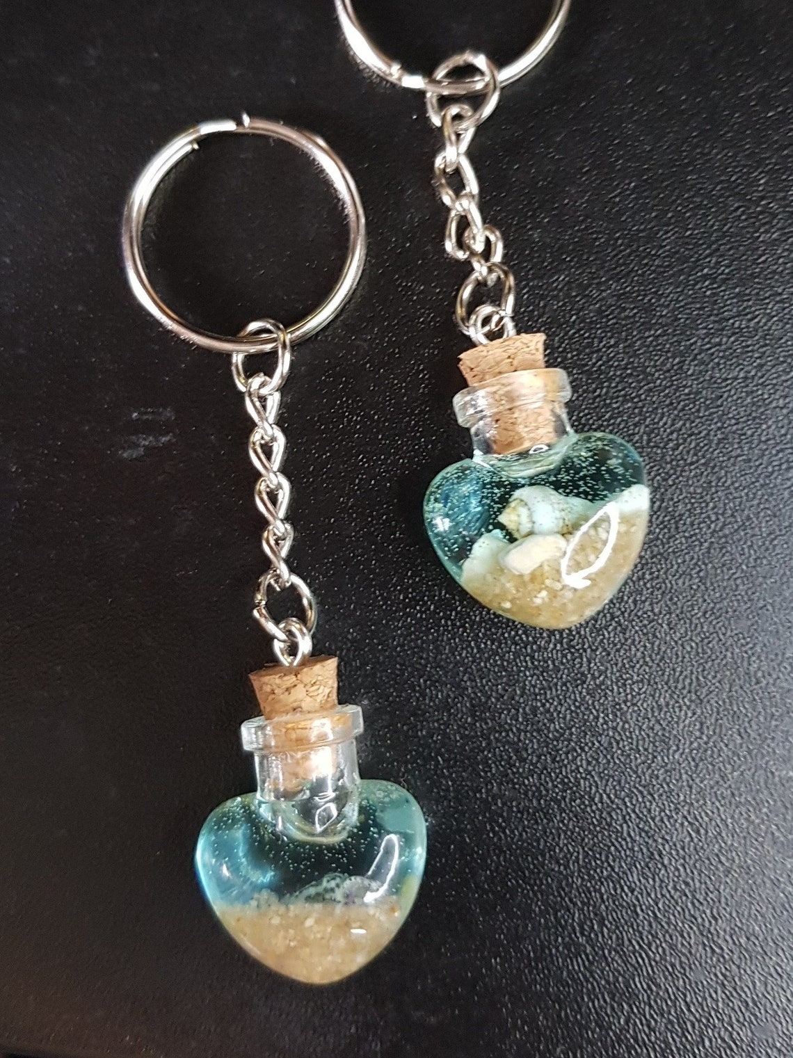 Beach Themed Resin Keychains Etsy