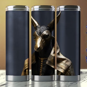 Anubis Egyptian God Jackal, 20 oz Skinny Tumbler Wrap, Tumbler Image, Straight and Tapered Wrap, Tumbler Sublimation Design