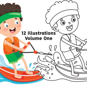 Kolorowanka dla dzieci do druku ADHD przyjazna cyfrowa Tom pierwszy 11 ilustracji książeczka z aktywnościami dla dzieci kolorowanka kreatywna sztuka