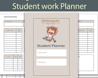 college student planner pdf digital Student Work Planner - Simple and effective