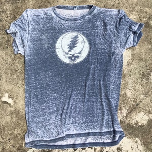Custom Grateful Dead style Steal Your Face Burnout Tee