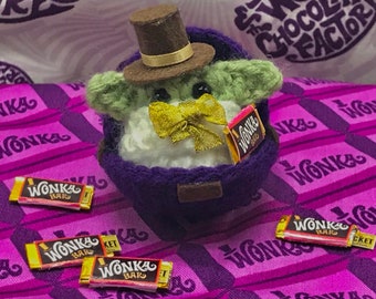 Space Baby Yoda Grogu Willy Wonka Inspired Fanart The Child Cute Plush Ornament Gift Kawaii