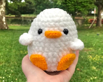 Crochet Duck Amigurumi Cute Chunky Plush Stuffed Animal Kawaii Gift
