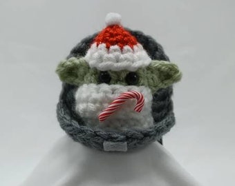 Baby Grogu Yoda The Child Christmas Ornament Santa Keychain Amigurumi doll Cute Kawaii Plush Toy Stuffed Animal Gift Mini