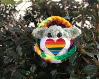 Baby Grogu Yoda The Child Pride LGBTQ+ Rainbow Christmas Ornament Keychain Amigurumi doll Cute Kawaii Plush Toy Stuffed Animal Gift Mini