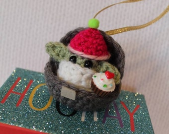 Baby Grogu Yoda The Child  Ornament Birthday Keychain Amigurumi doll Cute Kawaii Plush Toy Stuffed Animal Gift Mandalorian Mini Cute Cupcake