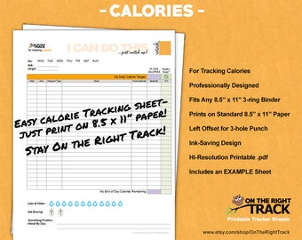 daily food tracking sheet for weight watchers points etsy