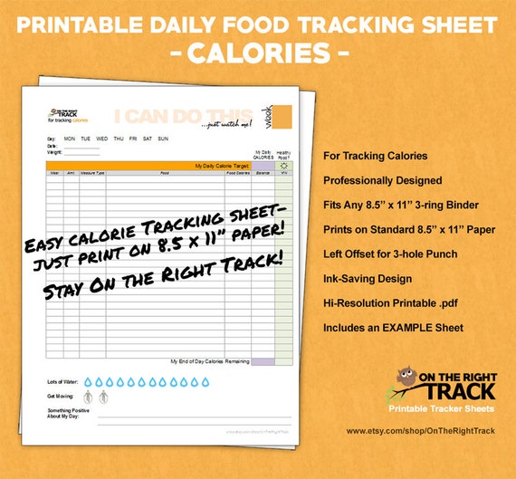 Daily Food Tracking Chart