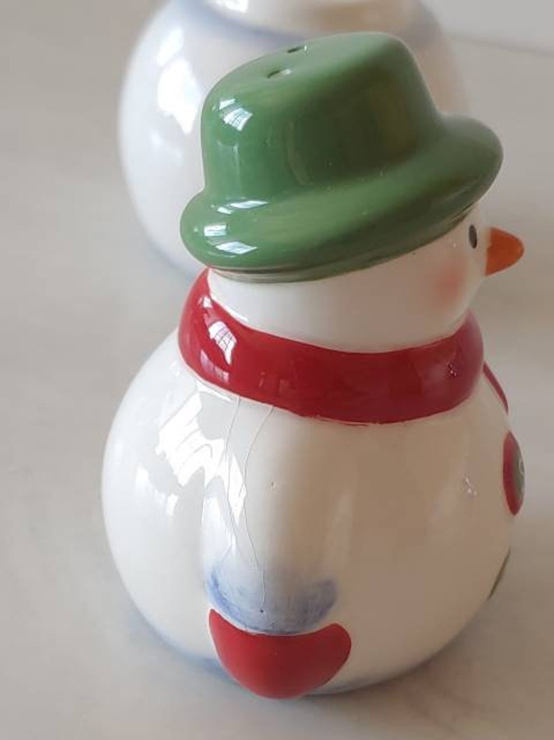 Vintage Hallmark Stacking Snowman Salt and Pepper Shakers Etsy