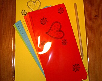 Letter writing set, A4, "Matters of the heart", letter paper, hearts,valentines day,love,friendship,partner,dear,gifts for women,best friend