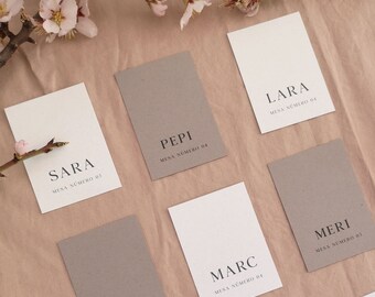 Seating plan for minimal wedding - Table numbers - list of guest names - organization of tables - Minimal wedding - minimal style