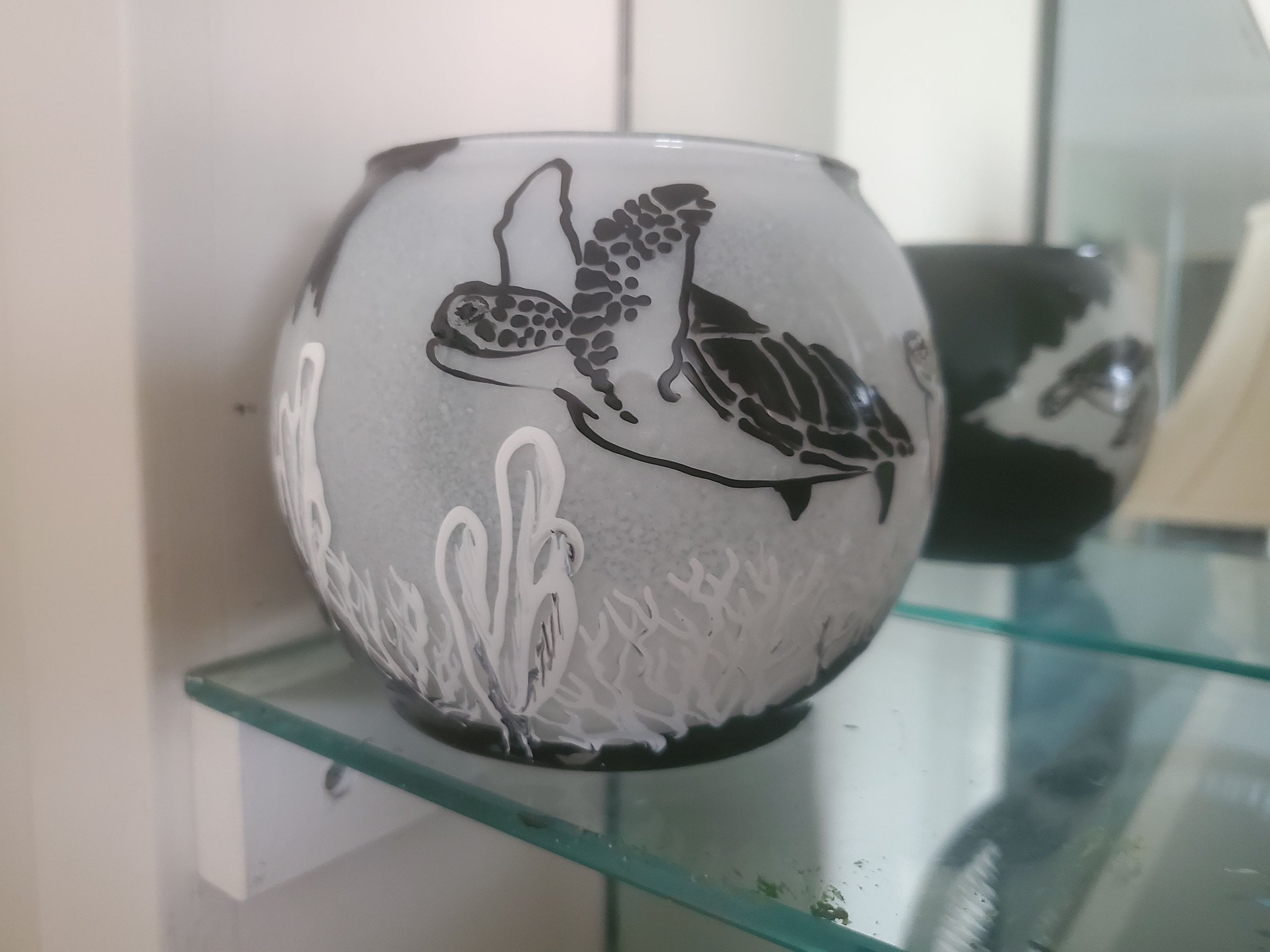 Hand Painted Sea Turtle Candle Holder: Unique Ocean Gift - Thumbnail 7