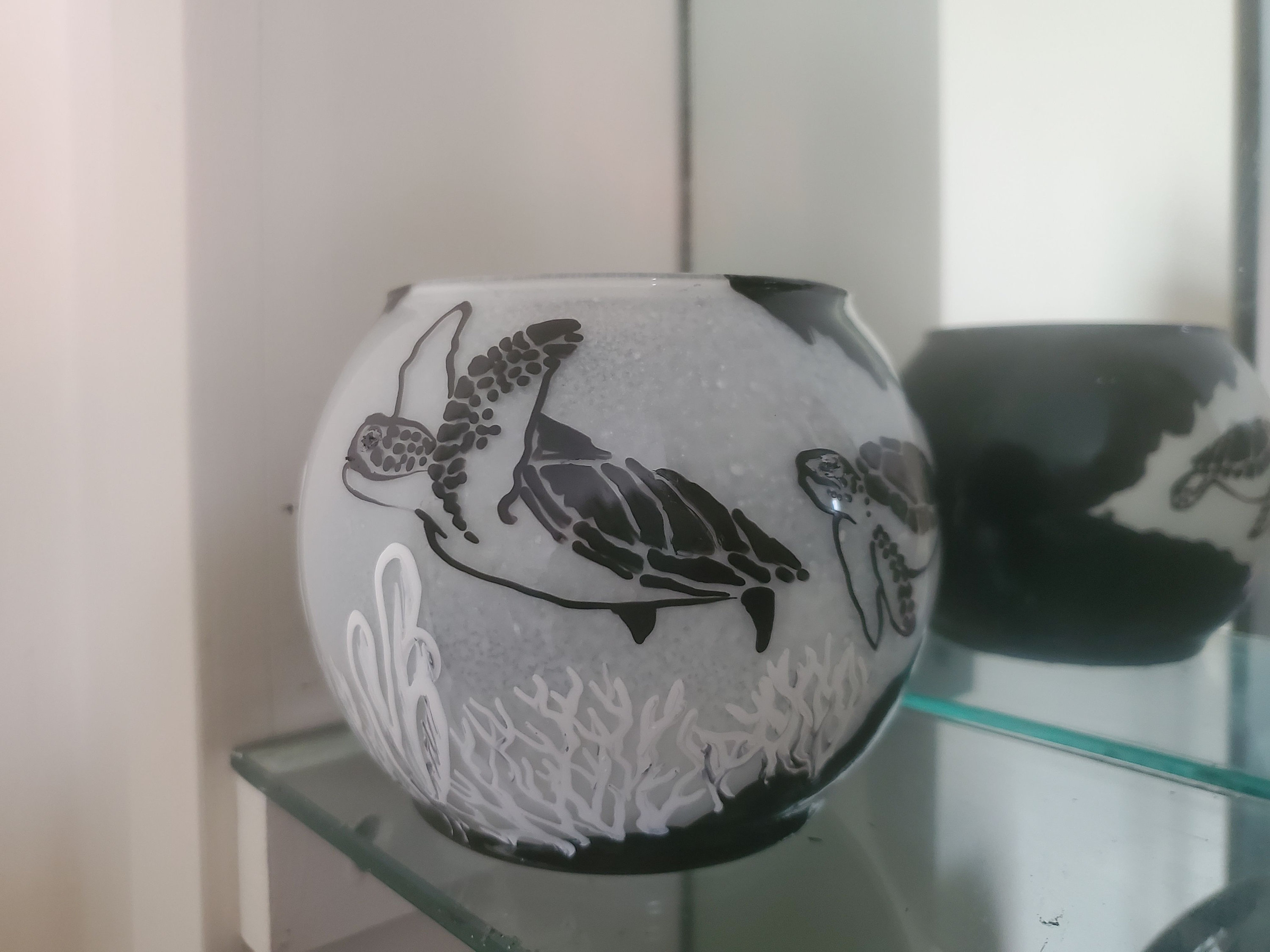 Hand Painted Sea Turtle Candle Holder: Unique Ocean Gift - Thumbnail 6