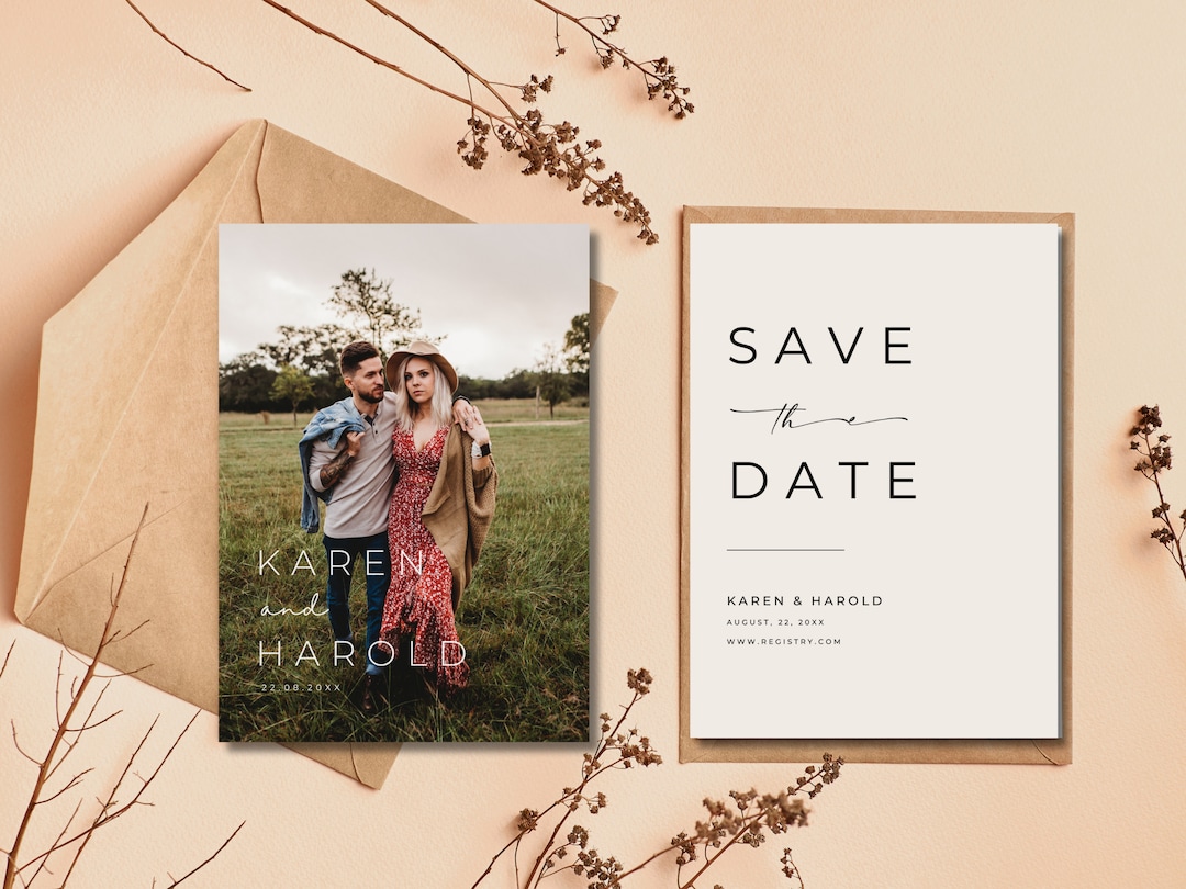 Save the Date Template Wedding Invitation Custom Wedding Invitation Save the Date Template Wedding Invitation Custom Wedding Invitation