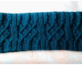 PDF Knitting Pattern - Dark Wave Cowl - Unisex Cowl pattern in english & italiano - infinity scarf, loop scarf neck knitting Tricot Strikke