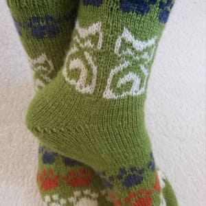 Cats & Paws Socks Pdf socks knitting pattern in english image 2