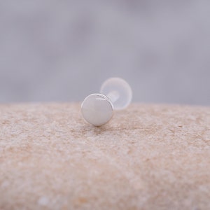 Tragus Piercing Flat Back Lip Conch Hypoallergenic 16gauge Bioflex 4 mm