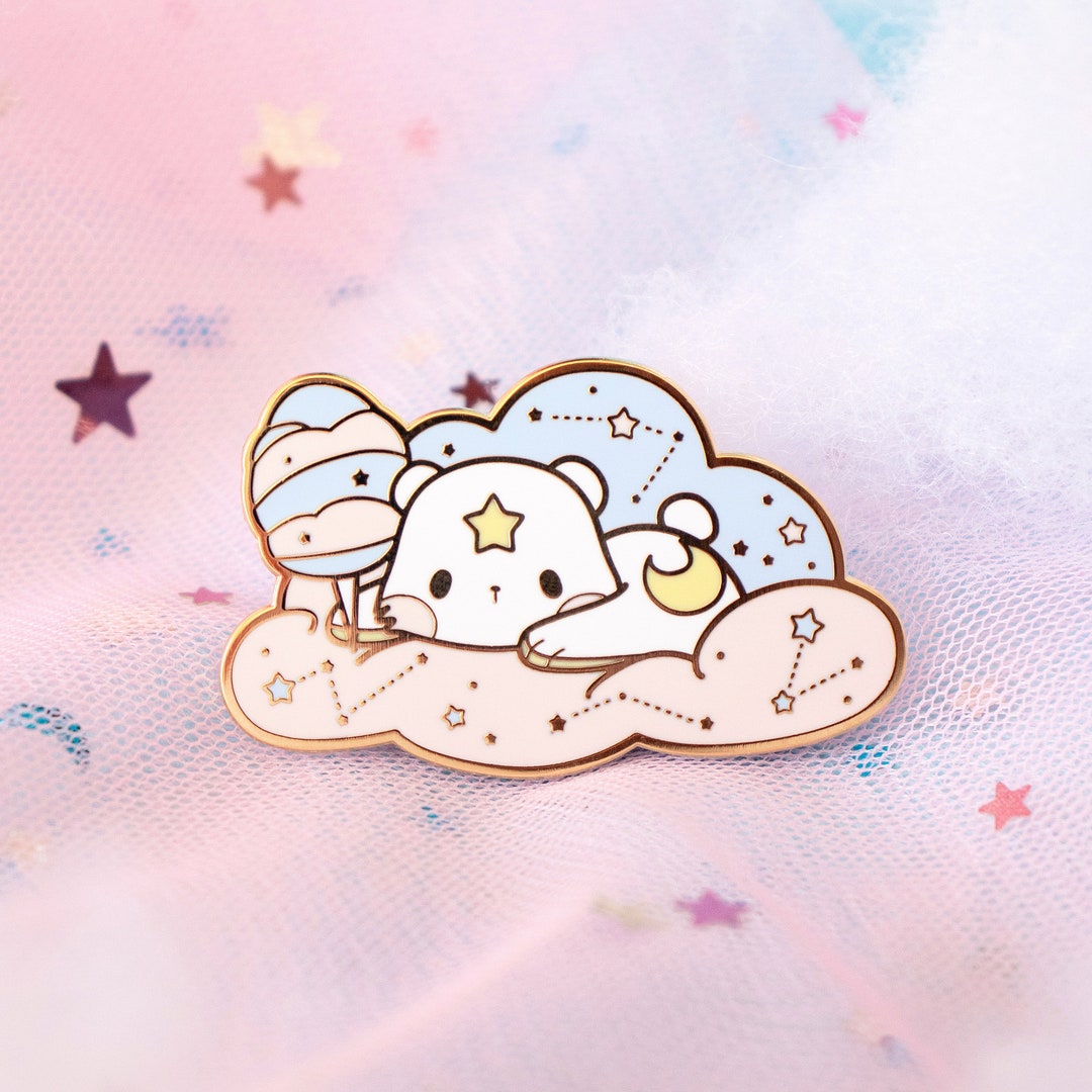 Cotton Candy Galaxy Astro Pin, Cosmic Candy Pin, Bear Pin, Astro Bear ...