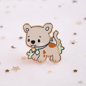 Scooby Doo Pin, Flowers, groovy, spooky, enamel pin, cute animal, dog, puppy, cartoon, artist, halloween, creepy cute, 60's, scoob