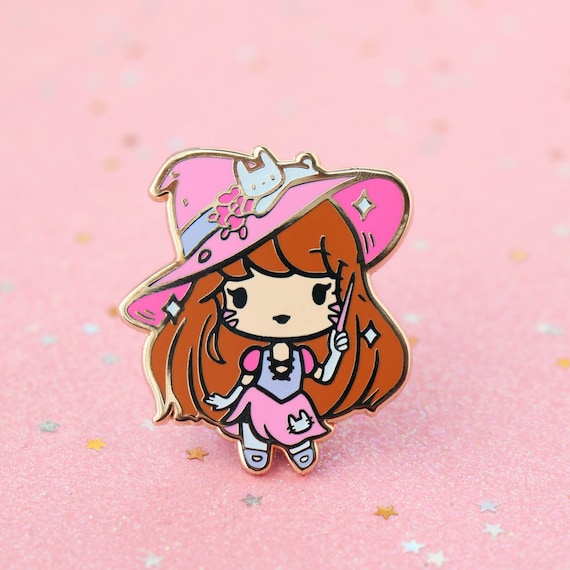 Dva Witch enamel pin, sombra pin, overwatch pin, enamel pin, witch pin, spooky pin, gamer pin, gamer girl, d.va pin, video game