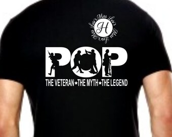 POP the veteran THE myth the legend SVG dfx Cricut fathers day svg, military svg, dad svg, soldier svg, veteran svg, commercial license