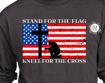Download I stand for the flag I kneel for the cross Distressed Svg ...