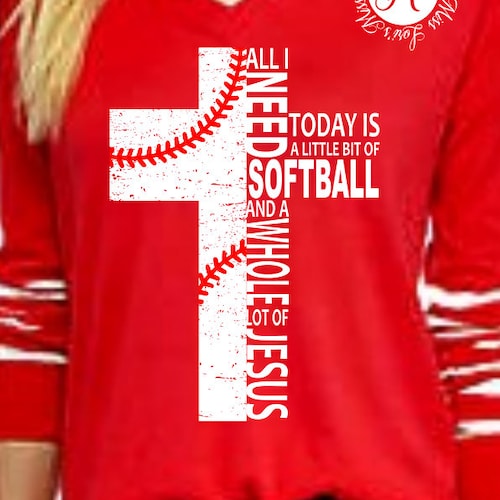 All I Need is Baseball and a Whole Lot of Jesus Cross Etsy