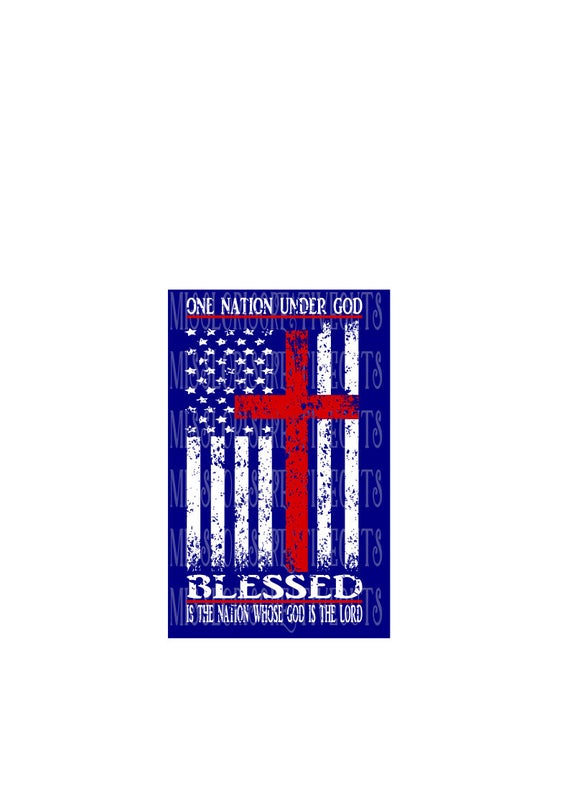 Download One Nation under God Blessed American Flag svg Distressed ...