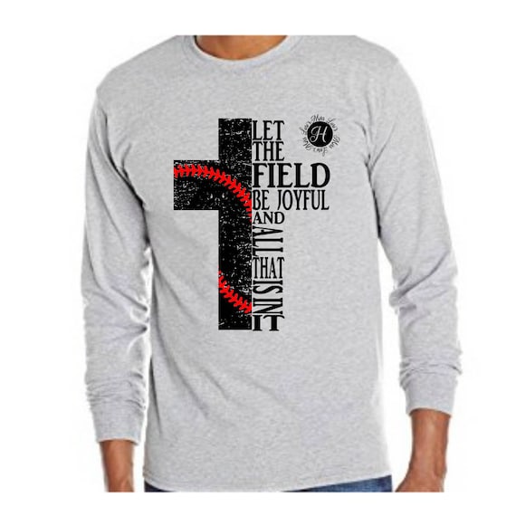 Let The Field Be Joyful And All That Is In It Cross Distressed Etsy