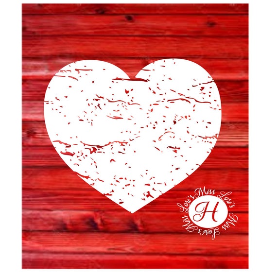 Download Heart distressed SVG DFX cut file s vinyl cricut cameo | Etsy