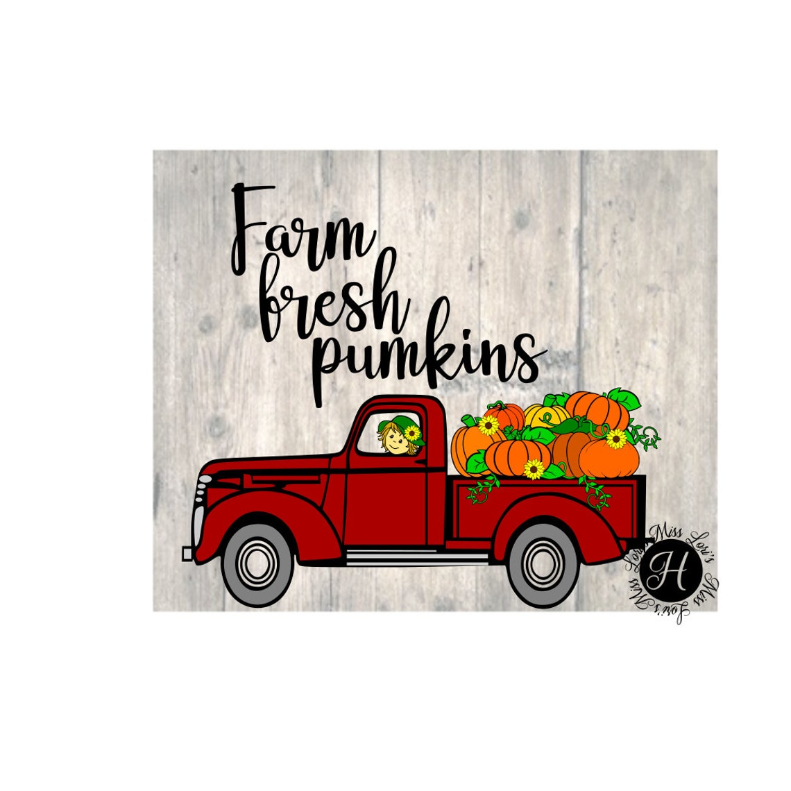 Download Farm fresh Pumpkins Old truck SVG DFX Cricut fall svg ...