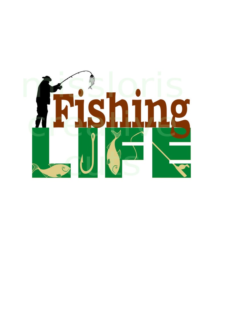 Download Fishing Life Hook Fish Fisherman Reel Svg Cut File Cricut Etsy