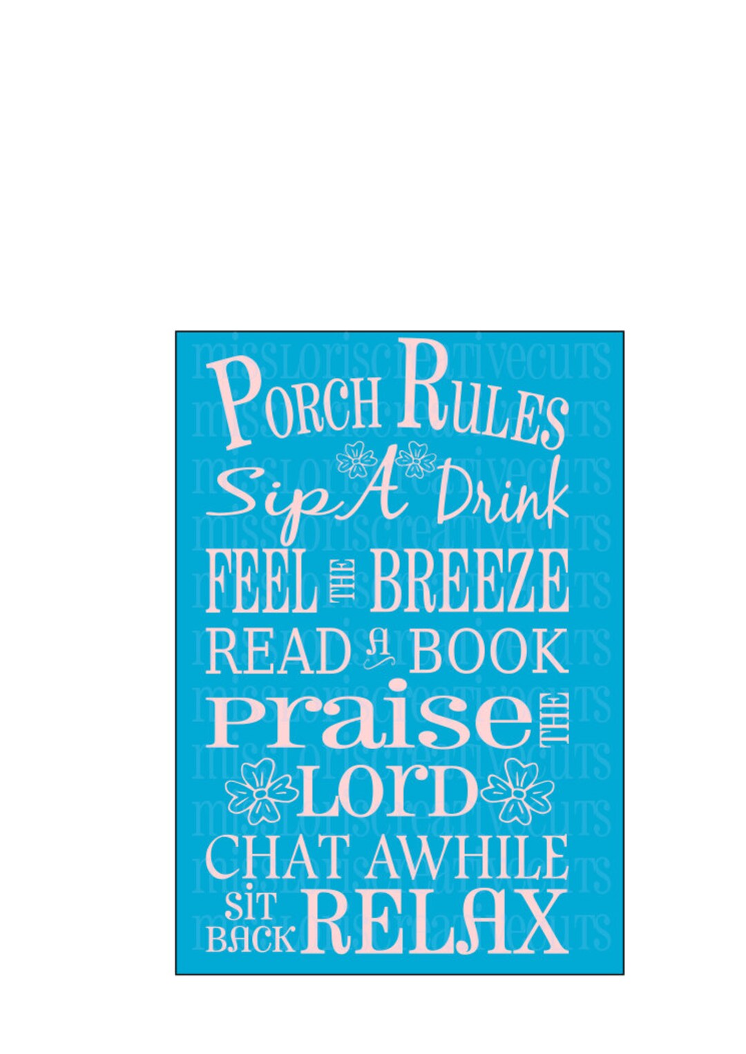 Porch Rules SVG Cut File Cricut Explore File Sign Wood Vinyl Etsy