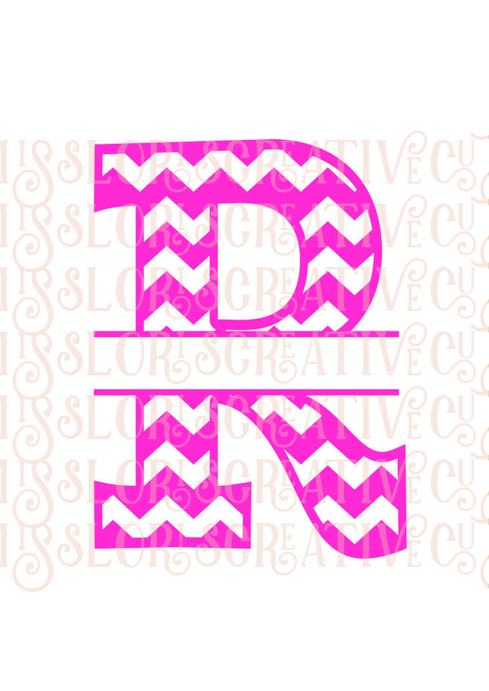 Split letter CHEVRON Letter monogram R SVG Cut file Cricut | Etsy