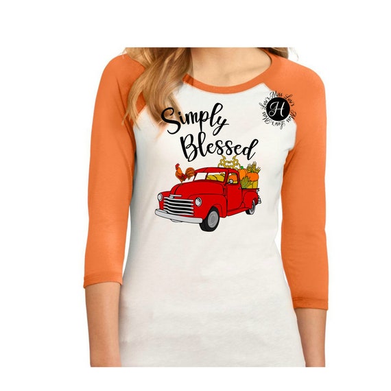Simply blessed Old truck Svg Pdf Png Dfx Eps fall svg rooster | Etsy