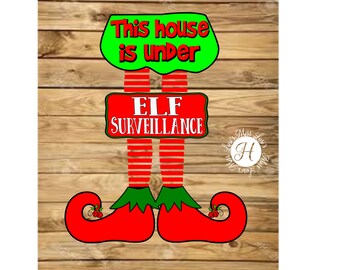 Elf surveillance Merry Christmas SVG DFX Cricut cameo Christmas svg, elf svg, elf legs svg, Commercial use
