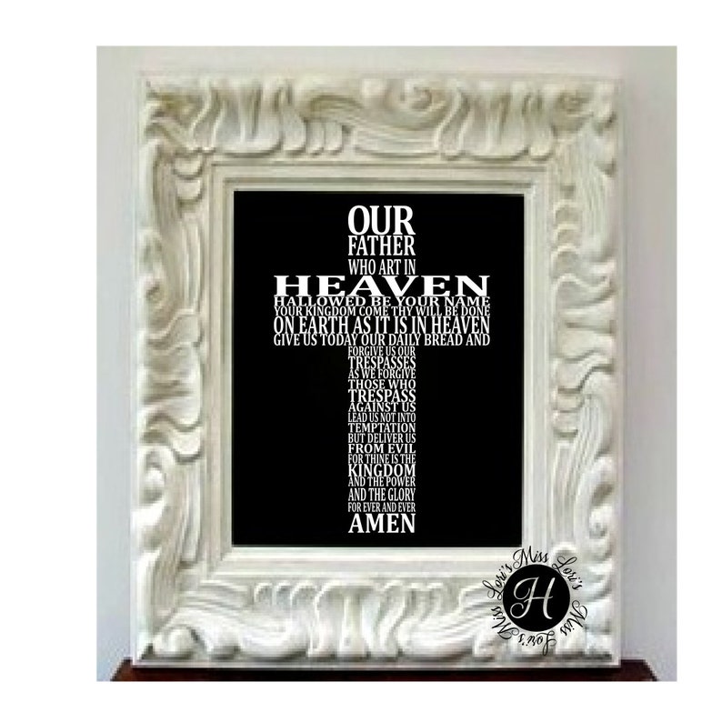 Download The lords prayer cross Our Father Cross Svg Png Eps Pdf Dfx | Etsy