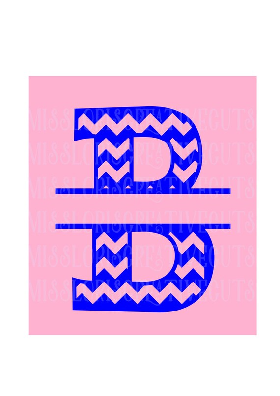 Download Split letter CHEVRON Letter monogram B SVG Cut file Cricut | Etsy
