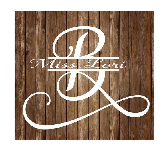 Download B split letter Samantha font elegant monogram dfx SVG Cut ...