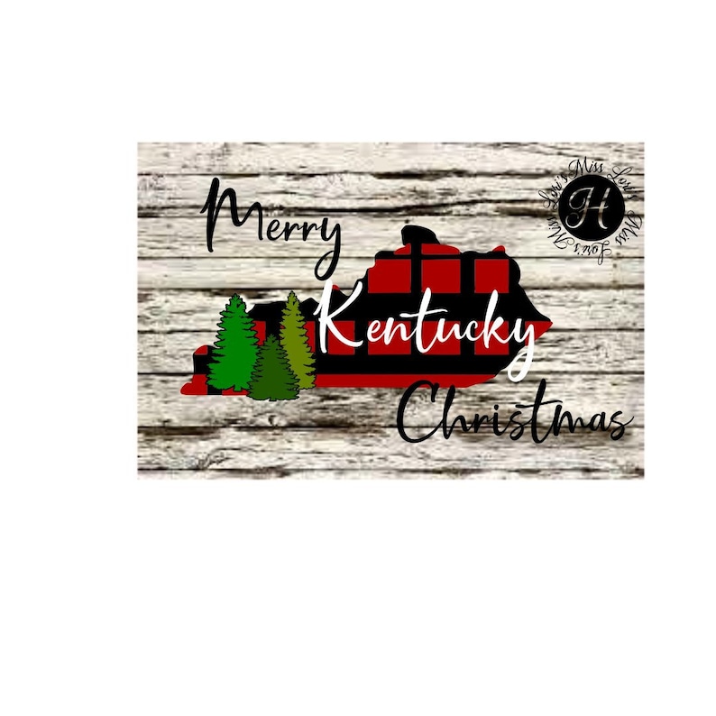 Happy Kentucky Christmas Trees Plaid AND SOLID SVG eps png | Etsy
